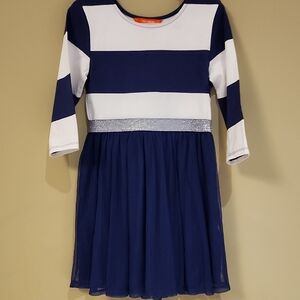 NWOT Joe Fresh Kids Dress with Navy and White Stripes 5years
